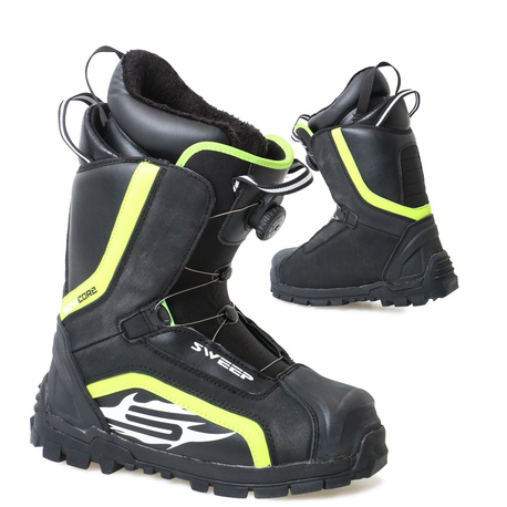 Sweep Snowcore EVO R Kelkkakenkä, musta/keltainen Sweep Snowcore EVO R Kelkkakenkä, musta/keltainen
